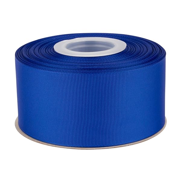 【Tekdeere】幅 50mmソリッドコバルトグログランリボン、ギフトラッピング、裁縫、ヘアアクセサリー、結婚式の装飾に最適 - 22メートル/巻