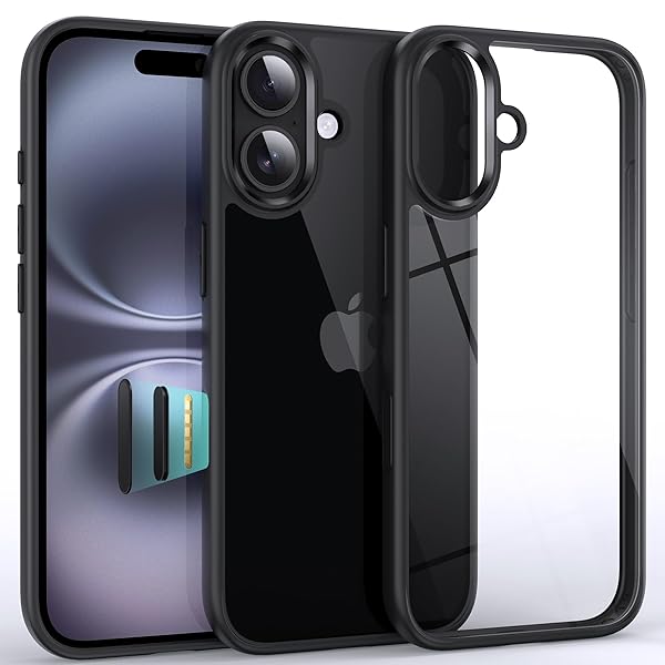 楽天ピオマーケットSupdeal iPhone 16 用耐衝撃透明ケース 米軍MIL規格 SGS認証 黄ばみ防止 ワイヤレス充電対応 ストラップホール付き 耐久性 クリアで透明なハード背面パネル ソフトシリコンエッジ アイフォン16 スマートフォン保護カバー 6.1イ