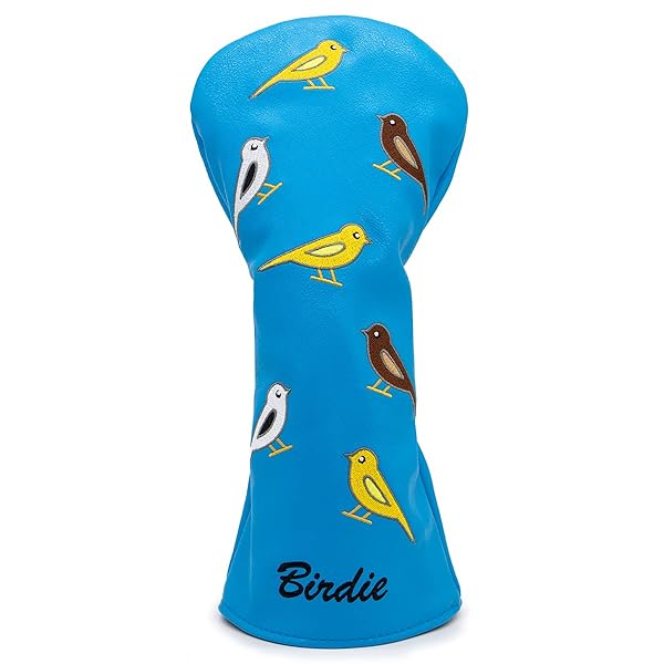 ゴルフクラブヘッドカバー バーディゴルフウッドカバー セットゴルフドライバーカバー フェアウェイウッド、ユーティリティ用、ハイブリッド用のヘッドカバー Aliennana 高級レザー製 女性 紳士用 ブラック ゴールド おしゃれ