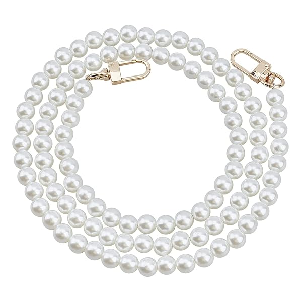 パールストラップ パールチェーン 120cm パール バッグ チェーン 交換用チェーン 肩掛けチェーン 付け替え DIY パールチェーンストラップ カバンチェー...