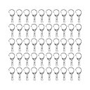 MAEXUS キーホルダー金具 50個入りキーホルダーパーツ キーホルダー 御洒落 手作りキーホルダー ワンタッチキーホルダー金具DIYキット、キーホルダー金具...