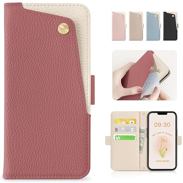 CASSYOOK iphone xs ケース 手帳型 おしゃれ iphone x ケース 手帳型 財布型 カバー カードポケット付き いphone10 手帳型ケース 全面保護 iphone10ケース カード収納 横置きスタンド機能 高級PUレザー 上