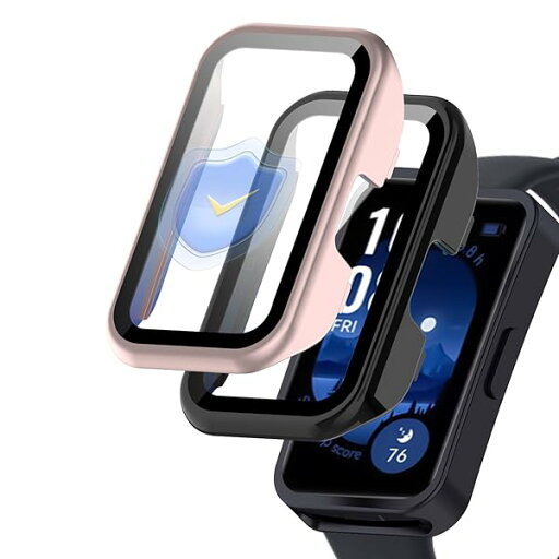 LanQii For HUAWEI Band 10 / HUAWEI Band 9 / HUAWEI Band 8 ケース 【2個セット】 カバー Huawei スマートウォッチ 10 保護ケース ガラスフィルム 高級素材 一体型カバー キズ防止 軽 LanQii For HUAWEI Band 10 / HUAWEI Band 9 / HUAWEI Band 8 ケース 【2個セット】 カバー Huawei スマートウォッチ 10 保護ケース ガラスフィルム 高級素材 一体型カバー キズ防止 軽
