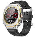 MioHHR ステンレススチールケースカバー付きシリコンストラップ互換性 Samsung Galaxy Watch Ultra 47mm バンド保護ケース男性用...