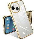 AQUOS sense9 ケース クリア 耐衝撃 アクオスセンス9 SH-53E SHG14 SH-M29 カバー 透明 メッキ加工 完全な保護 落下防止 黄変防止 ファッション 薄型 軽量 TPU 柔らかい ワイヤレス充電 人気 保護カバー(ゴール