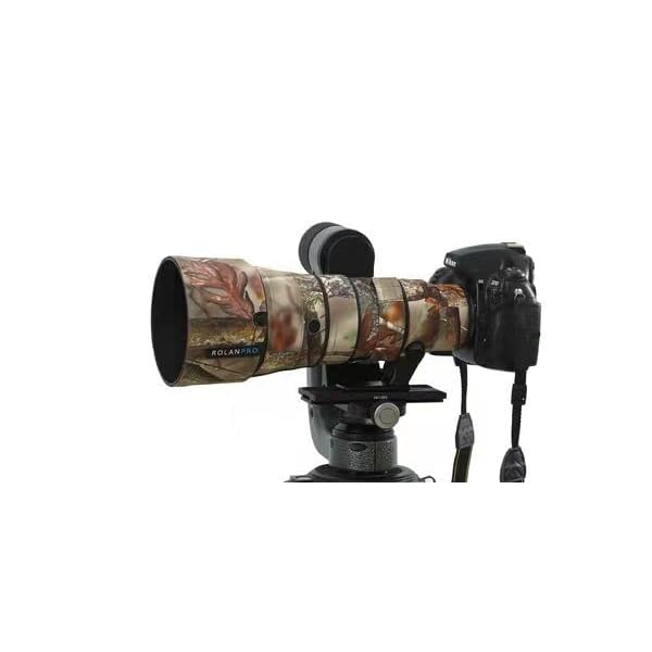 ROLANPROレンズ保護カバーは、ニコンAF-S 500mm F5.6E PF ED VRレンズ適用迷彩スリーブコート用カメラレンズ防水ケース(ブラウンジャン...