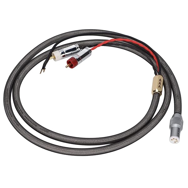 ビニールトーンアームケーブル、LPビニールレコードプレーヤー信号用の強力で安定したLPRCAから5ピンXL..