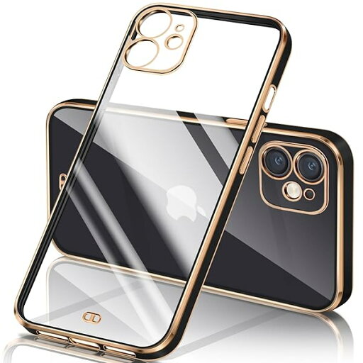 iPhone12 mini ケース クリア 透明 アイフォン12mini カバー メッキ加工 耐衝撃 TPU ソフト 薄型 軽量 ストラップホール付き 落下防止 ワイヤレス充電(ブラック) iPhone12 mini ケース クリア 透明 アイフォン12mini カバー メッキ加工 耐衝撃 TPU ソフト 薄型 軽量 ストラップホール付き 落下防止 ワイヤレス充電(ブラック)