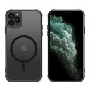 iPhone 11 Pro Max ケース MagSafe対応 米軍MIL規格 磁気スマホケース マット感 半透明 衝撃吸収 アイフォン11ProMax 指紋防止 ワイアレス充電 PinLiSheng(ブラック, iPhone 11 Pro Max)