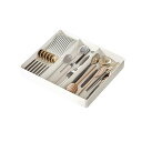 カトラリーケース 収納ボックス カトラリートレー お手入れ簡単 引き出し 取外し可能 カトラリー 食器トレー 収納 ホワイト キッチン 収納ケース 小物収納 キ...