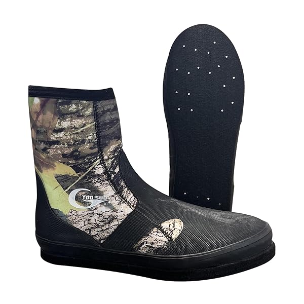 [MORGEN SKY] ウェーディングシューズ フエルト底 フィッシングブーツ スパイク 渓流釣り 3mm保温防寒 滑り止め YZ004 (26.5cm)(4)