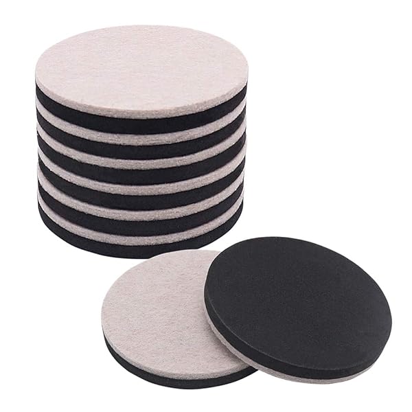 ギノヤ 家具スライダー, 8枚入り 83mm丸い家具移動パッド 再利用可能 重い家具楽々移動 キズ防止・防音..