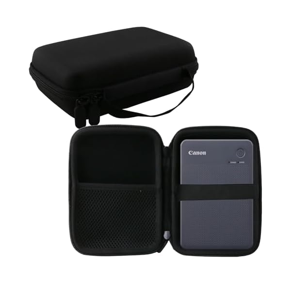 Canon キヤノン SELPHY QX20/SELPHY SQUARE QX10 プリンター 専用保護収納ケース -WERJIA (黒)
