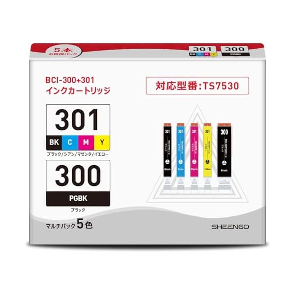 BCI-301+300/5MP インクカートリッジ キヤノン用 インク 互換 対応機種：PIXUS TS7530 大容量