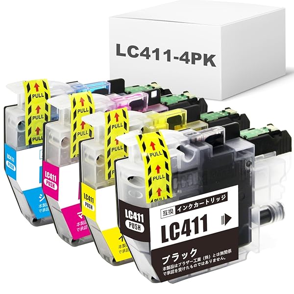 【BAALAND】LC411-4PK ブラザー 互換インクカートリッジ LC411 4色セット 対応型番 DCP-J926N MFC-J904N MFC-J739DN MFC-J939DN