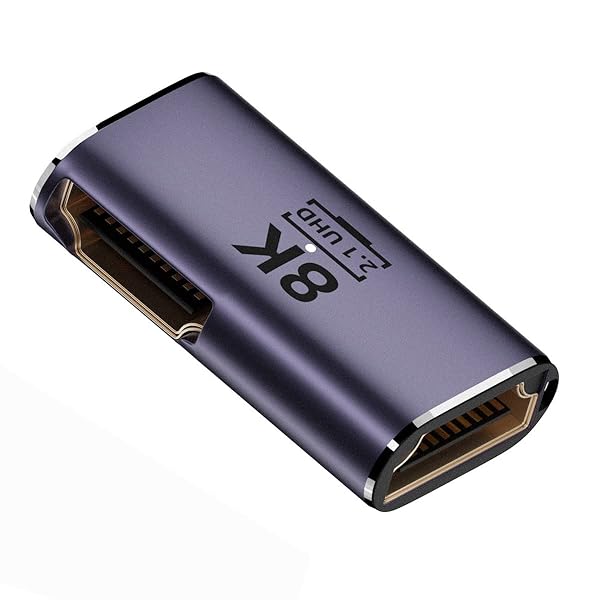 CY 8Kケーブル HDMIメス-HDMI 2.1メス 90度角度 UHD 延長 ゴールドコンバーターアダプター 8K 60hz HDTV対応