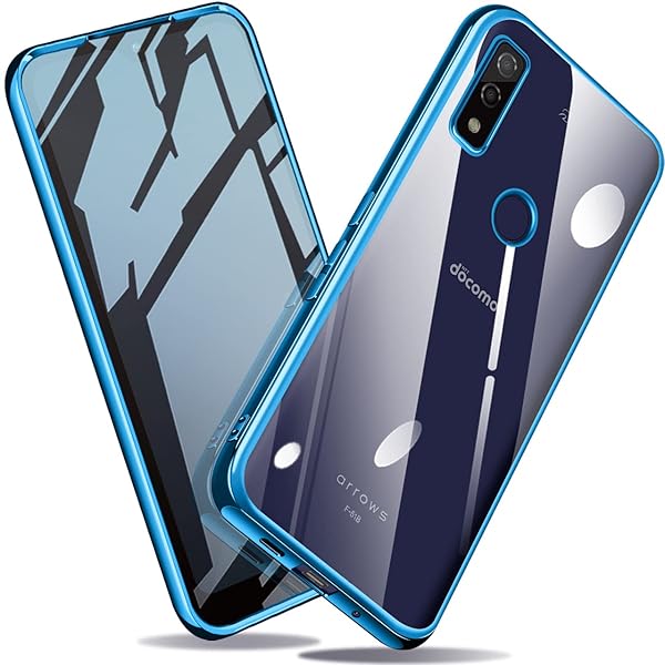 arrows We f-51b ケース 耐衝撃 fcg01 カバー f51b スマホケース ストラップホール付き TPU 落下防止 滑り止め すり傷防止 薄型 軽量 スリム （ブルー）