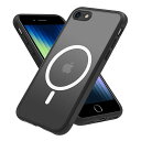 iPhone SE 第3世代 第2世代 ケース 半透明 MagSafe対応 iPhone8 ケース マグネット搭載 iPhone7 ケース カバー 米軍MIL規格 耐衝撃 マット感 黄ばみなし ストラップホール付き マグセーフ対応 ワイアレス充電対応