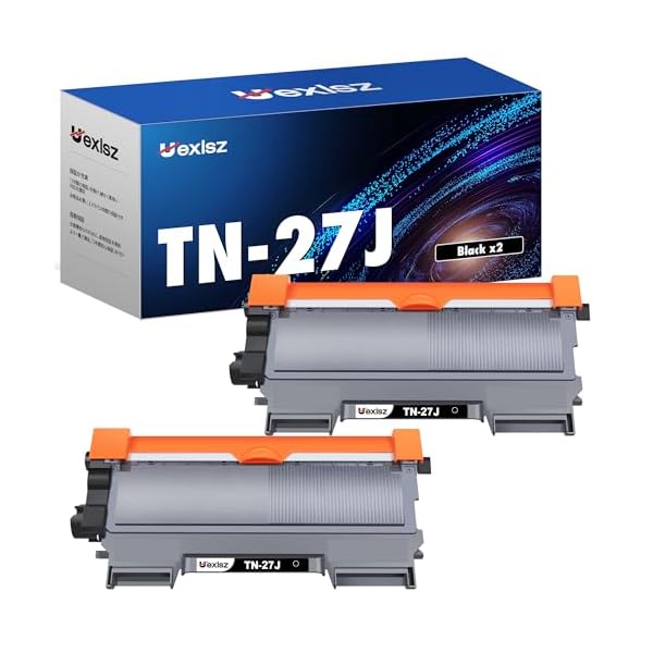 TN-27J トナーカートリッジ 2本セット ブラザー（brother） 用 27J 互換 fax 対応型番：MFC-7460DN DCP-7065DN DCP-7060D FAX-7860DW FAX-2840 HL-2270DW HL-2240D