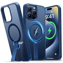 【新発想360°回転!スマートアーム搭載!】CASEKOO iPhone 15 Pro 用 ケース 超強力な磁力 縦横両対応 【MagSafeとスタンド併用】 マグネット搭載 米軍MIL規格耐衝撃 ワイヤレス充電対応 指紋防止 いphone15pro