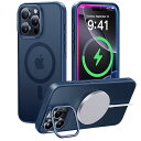 【新形態!スタンド使いながら充電OK】CASEKOO iPhone16 Pro 用 ケース 指紋防止 隠しスタンド付き Magsafe対応 マットケース 米軍MIL規格 耐衝撃 カメラ保護 黄変防止 軽量 薄型 半透明 ストラップホール付き ワイヤレ