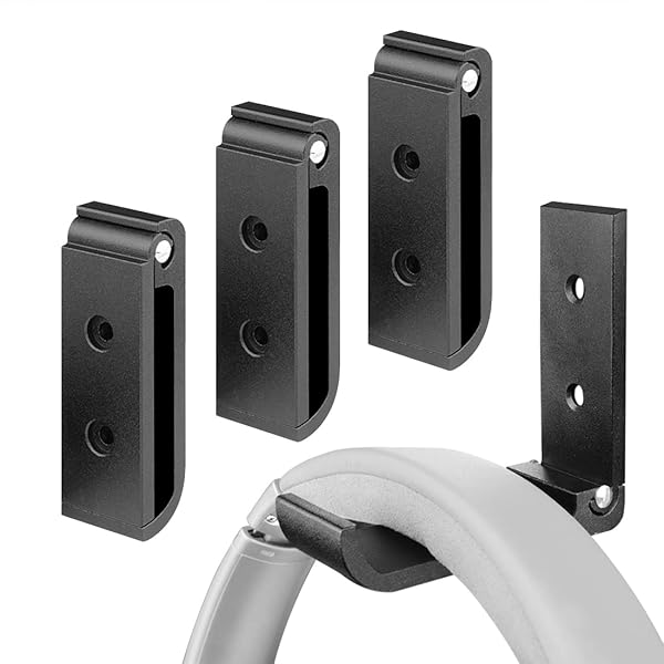 Linkidea 4パック アルミニウム合金コートフック、折りたたみ式壁掛けヘッドフォンホルダー、粘着式折..