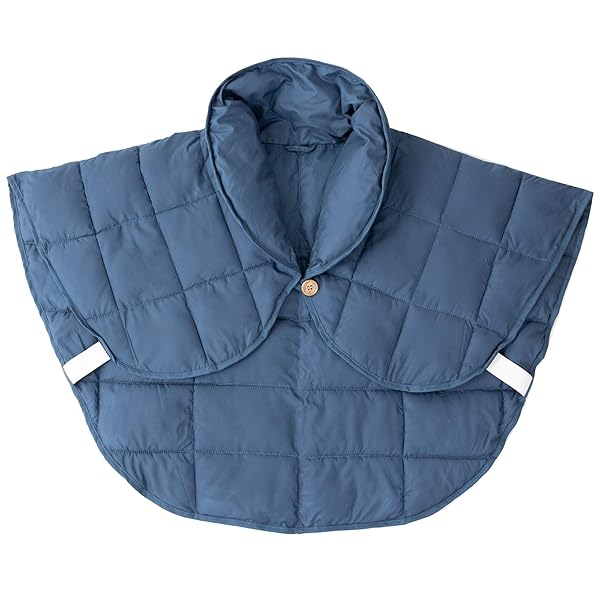 mianshe あったか 肩あて 軽量 洗える 男女兼用 フリーサイズ ブルー