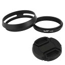 Haoge LH-X53B レンズフード、アダプタリングキャップ付、for 富士フイルム Fujifilm Fuji FinePix x100vi X70 X1...