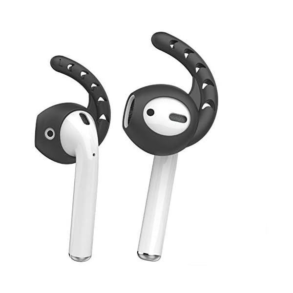 AhaStyle イヤホン用イヤーフック イヤーピース ズレ解消 シリコーン製 落ち防止 3ペア入り (黒)