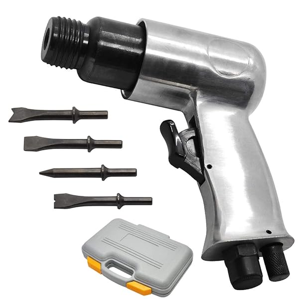 UPstore エアーハンマー エアハンマー 強力スプリング チゼル4種類付属 握りやすいグリップとトリガー ..