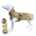 MAMORE 犬服 冬服 防寒着 防水 ジャケット コート ダウン ペット服 保温 小中型犬 大型犬 反射 防風 着脱簡単 お散歩 (M, カーキ)