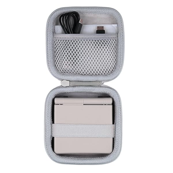 【保護フィルム1枚＋変換アダプタ1個おまけ】Anbernic RG35XXSP ポータブルゲーム機に対応,ホワイト，Khanka専用収納ケース（ケースのみ）