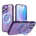QUEASON 互換品 スマホケース【iPhone 16ProMax 用 MagSafe対応 ケース】360°回転スタンド ワイヤレス充電対応 iphone 16 pro max 用 ケース リング付き 米軍MIL規格 いphone16pro max