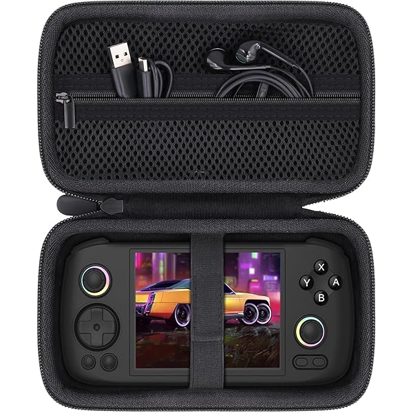 【Khanka専用収納ケース】Anbernic RG406H Unisoc T820 ハンドヘルドゲーム機 RG 406H Whatskoポータブル携帯ゲーム機に対応,ブラック（ケースのみ）