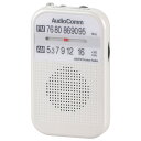 胸ポケットにすっぽり収まる名刺サイズで持ち運びも楽々。AM/FM/ワイドFM対応。 ■ 電源：DC3V 単4形乾電池×2本（別売） ■ 受信周波数：AM…530-1605kHz　FM…76-95MHz ■ 乾電池持続時間※アルカリ乾電池新品使用時。JEITA（電子情報技術産業協会）規格による測定値です。 ・スピーカー使用時：AM受信…約42時間　FM受信…約40時間 ・イヤホン使用時：AM受信…約48時間　FM受信…約47時間 ■ 接続端子：イヤホン端子（φ3.5mmモノラルミニジャック） ■ 外形寸法：幅55×高さ90×奥行18mm（突起物含まず） ■ 質量：約58g（乾電池含まず）