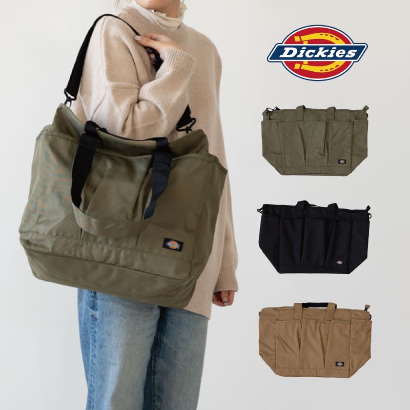 Dickies AUTHENTIC GARDEN TOTE/全3色 ユニセックス バッグ トートバッグ 無地 ベージュ カーキ ブラック ギフト プレゼント デッキーズ OUTDOOR