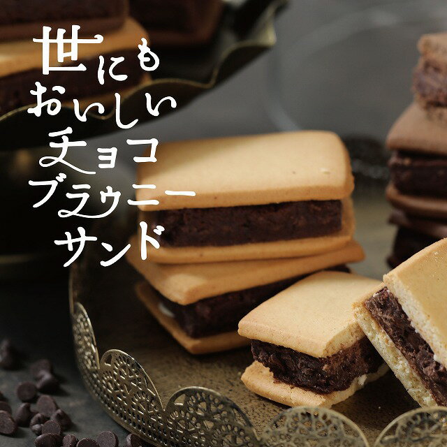 バレンタイン 義理 友チョコ パーティー ギフト チョコ チョコレート ギフト 世にもおいしいチョコブラウニーサンド 799のサムネイル