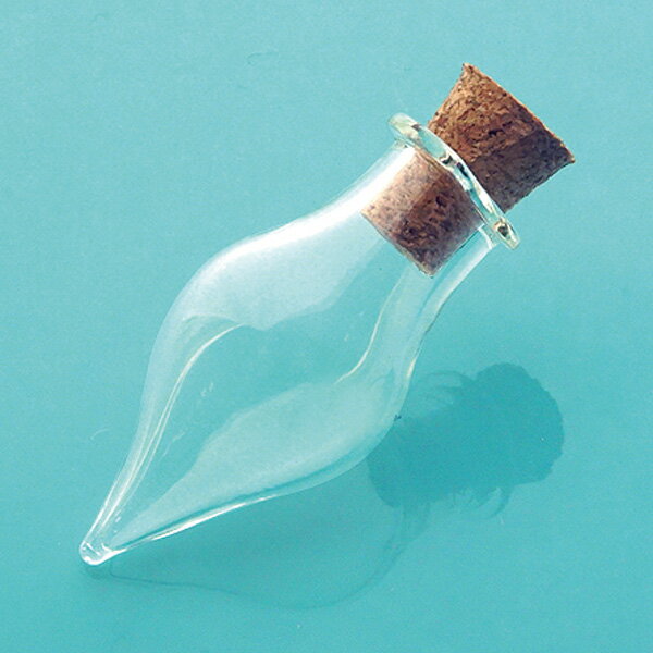 【ガラスパーツ】　ガラスミニボトル なみだレジン　ハンドメイド材料　アクセサリーパーツ　ハンドメイドクラフト 手作り素材