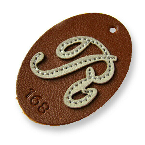 【レザーチャーム】　イニシャル[R]　丸カン付き　イニシャルをアップリケデコ　ハンドメイド材料　アクセサリーパーツ　ハンドメイドクラフト 手作り素材