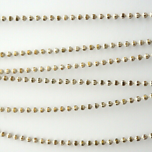 【モチーフ＆チャーム】　チェーン・ボール型・白デコ　ハンドメイド材料　アクセサリーパーツ　ハンドメイドクラフト 手作り素材