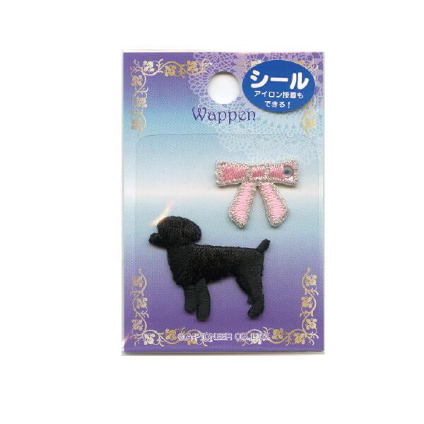 Emblems, Appliques - WEB限定 100円商品 ワッペン　トイプードル　りぼん