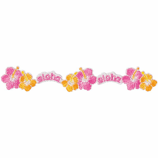 【ラインシール】貼るだけでカンタン目じるし付け ハイビスカス（ピンク）