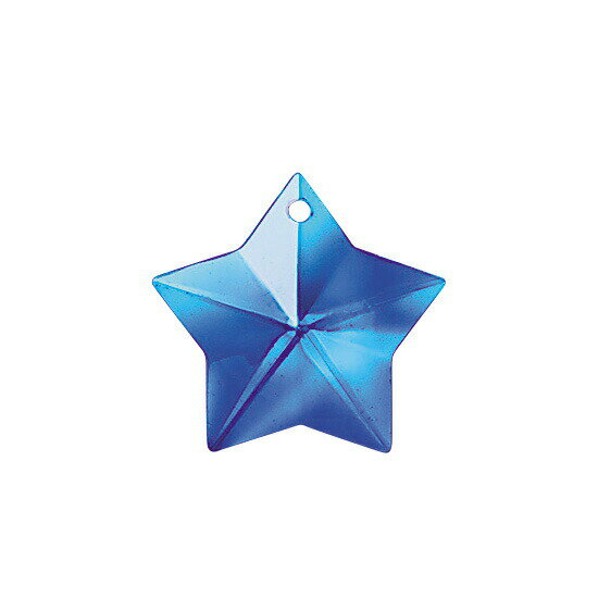【アクリルビーズ】星型　ブルー
