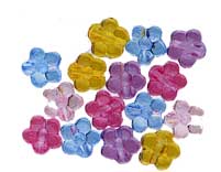 【ミニフラワー横穴　ビーズ】　6色カラーミックス