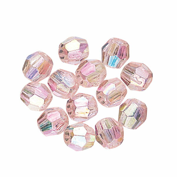 【6mm/カットビーズ】薄ピンク