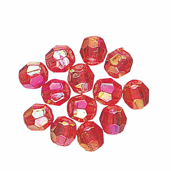 【6mm/カットビーズ】　赤ハンドメイド材料　アクセサリーパーツハンドメイドクラフト 手作り素材