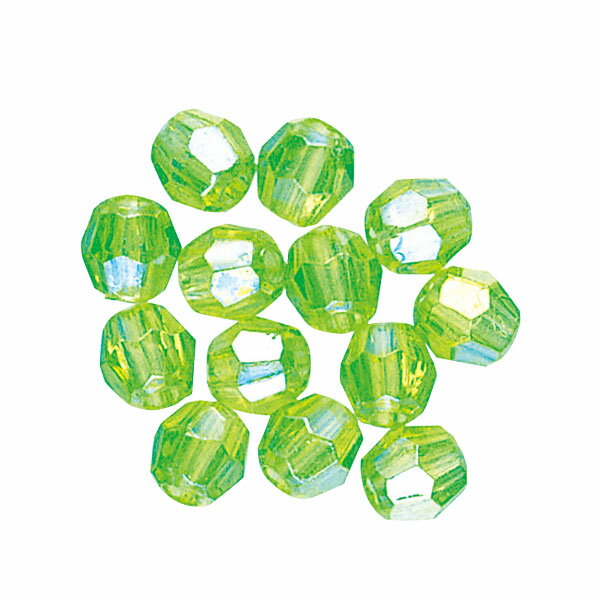 【6mm/カットビーズ】　ライトグリーンハンドメイド材料　アクセサリーパーツハンドメイドクラフト 手..