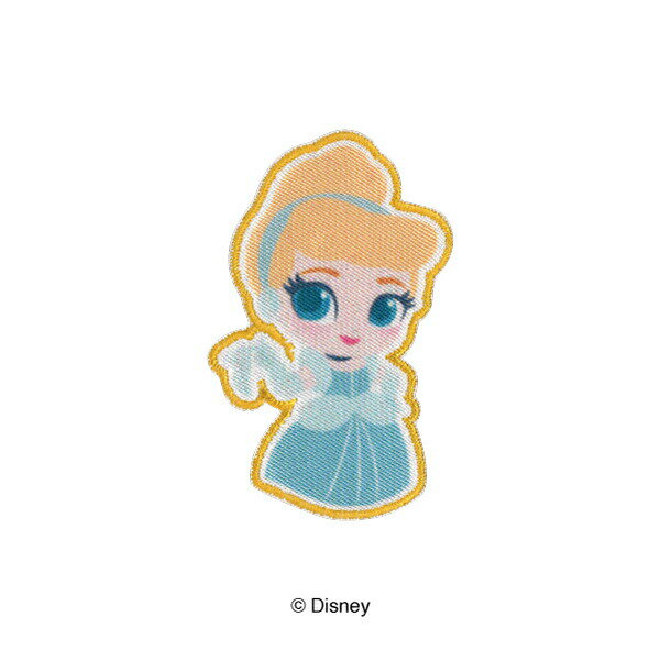 【DISNEY】ディズニーディズニープリンセスシンデレラワッペンシールアイロン両用タイプ