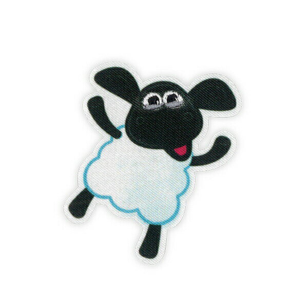 【こひつじのティミー】ワッペン（ティミー）シール・アイロン両用タイプ