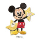 【DISNEY】ディズニー キャラクターミッキーマウスアイロン接着ワッペン